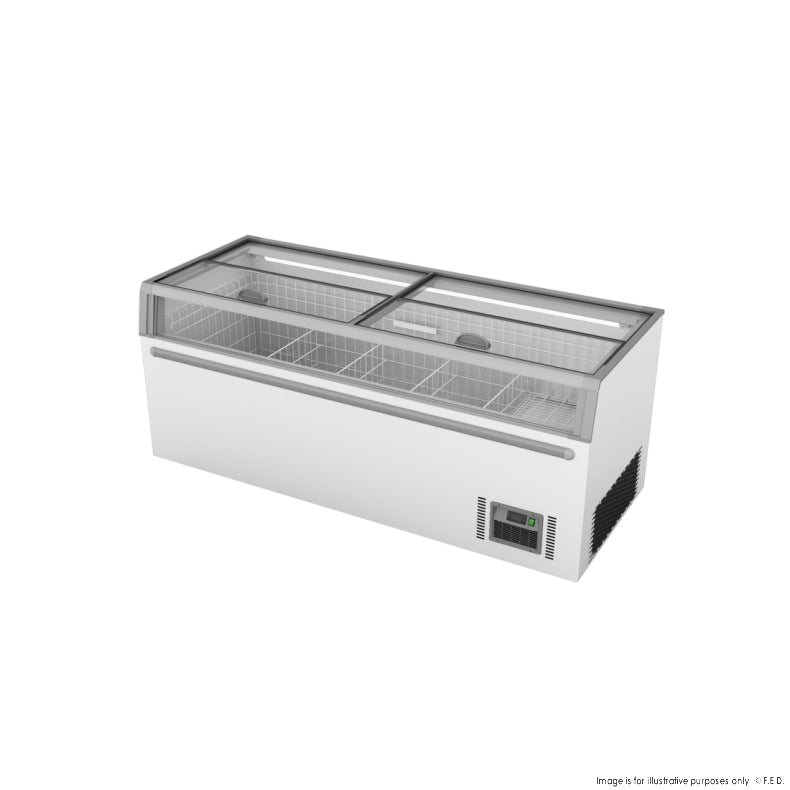Thermaster Supermarket Island Freezer with Glass Sliding Lids ZCD-L210G