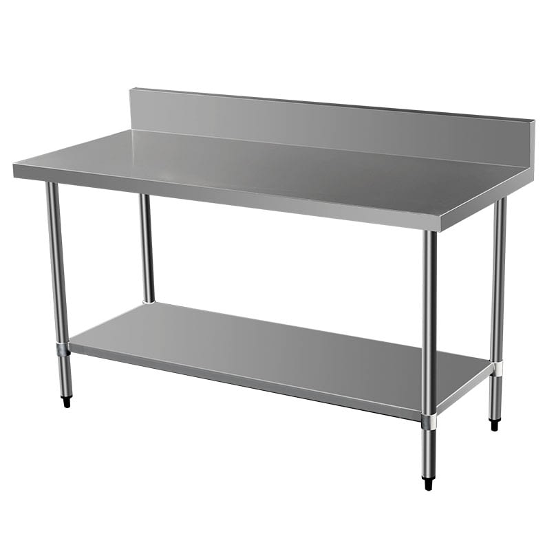 Brayco 15070SP Commercial Grade Stainless Steel Splashback Bench / W1200-D700-H900 mm