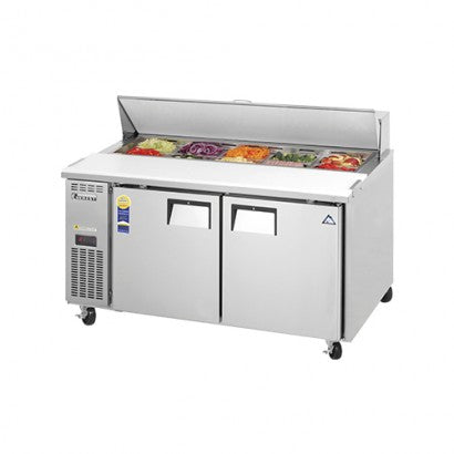Everest B150S-2RROS-E Sandwich Prep Table Fridge - 370L