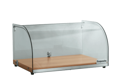 EXQUISITE CD series Glass Ambient Cake Display CD50 Walnut