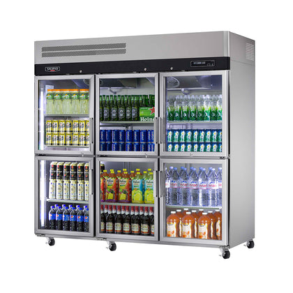 Turbo Air KR65-6G-N(HC) Upright Six Half Glass Door Fridge 1868L