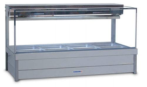 Roband SFX23RD Square Glass Cold Food Bar (6 x 1 / 2 size 65mm) / W1030-D615-H750 mm