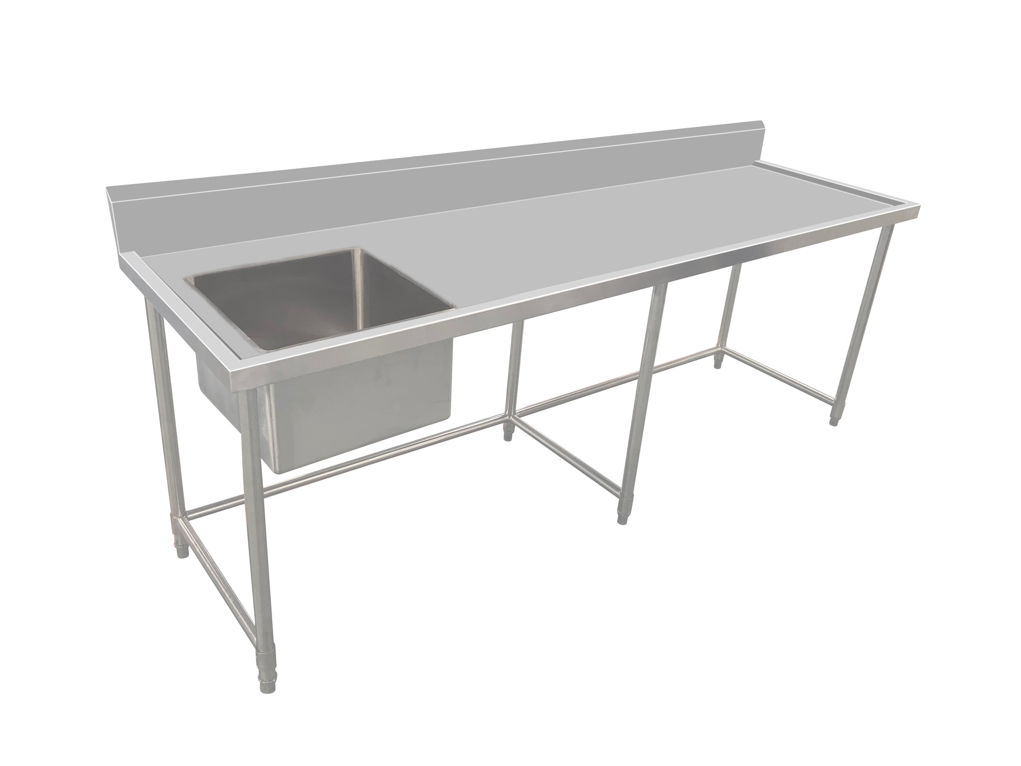 Kitchen Knock ASS-2160L SINGLE SINK WORKBENCH SERIES with 150MM SPLASH BACK / W2100-D600-H900 mm