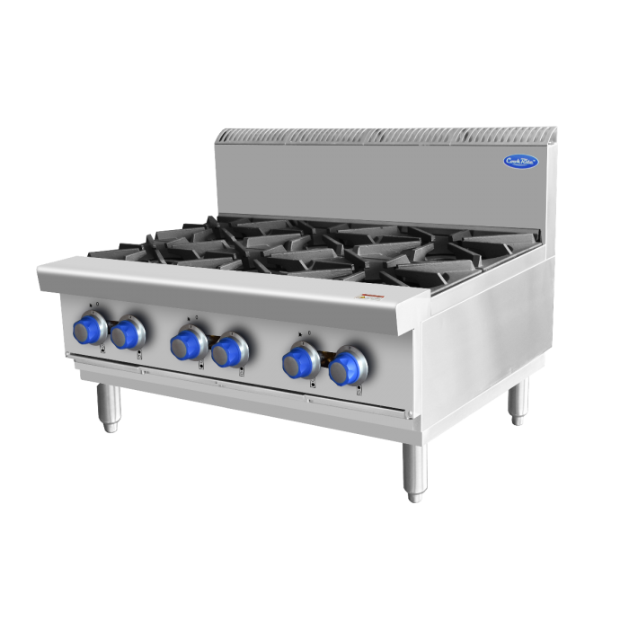 COOKRITE AT80G6B-C BENCHTOP GAS OPEN 6 BURNER