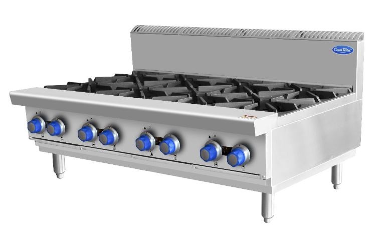 COOKRITE AT80G8B-C BENCHTOP GAS OPEN 8 BURNER