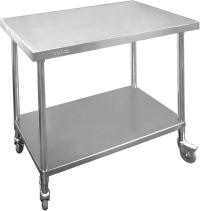 FED WBM7-1800/A Premium Stainless Steel Mobile Workbench With Castors 700mm Deep