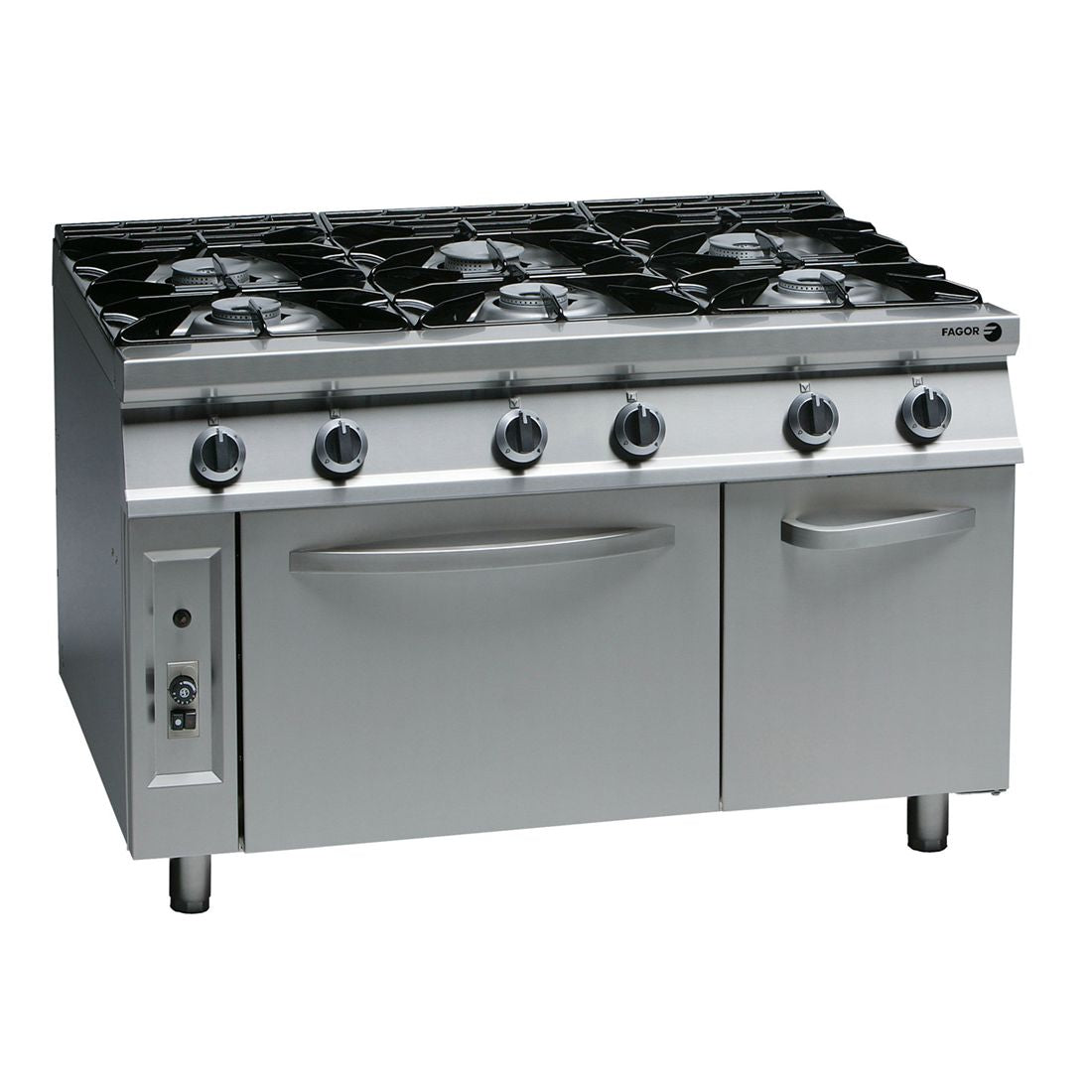 FED CG9-61H Fagor 900 series natural gas 6 burner / 1275x900x900 /2+2Y Warranty