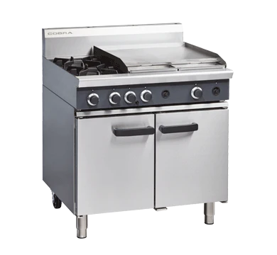 Cobra CR9B_LPG 900mm Two Burner n Griddle Gas Range Static Oven
