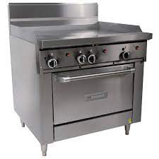 Goldstein PF48G28 Griddle with Gas Oven Ranges Open cabinet / Mj: 110 / 295Kg / W1220-D800-H1120 mm