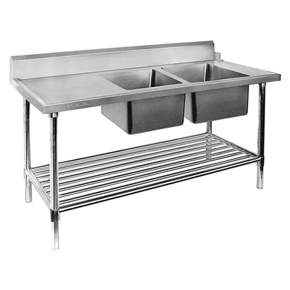 FED  DSBD7-1800R/A Right Inlet Double Sink Dishwasher Bench