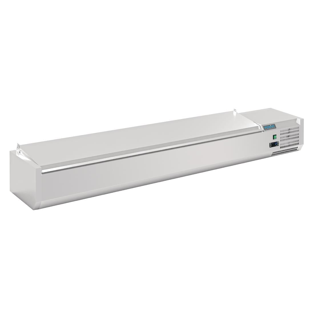 Polar FA857-A G-Series Countertop Prep Fridge with Lid 10x 1/4GN - 0L / 39Kg / W2000-D335-H274 mm