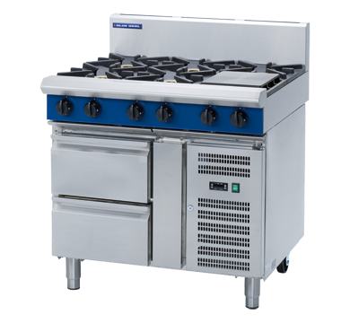Blue Seal G516D-RB 900mm Gas Cooktop 6 Burner Refrigerated Base