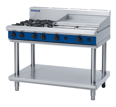 Blue Seal Evolution Series G518B-LS Gas Cooktops/Griddles 8 Burner Leg Stand 1200mm