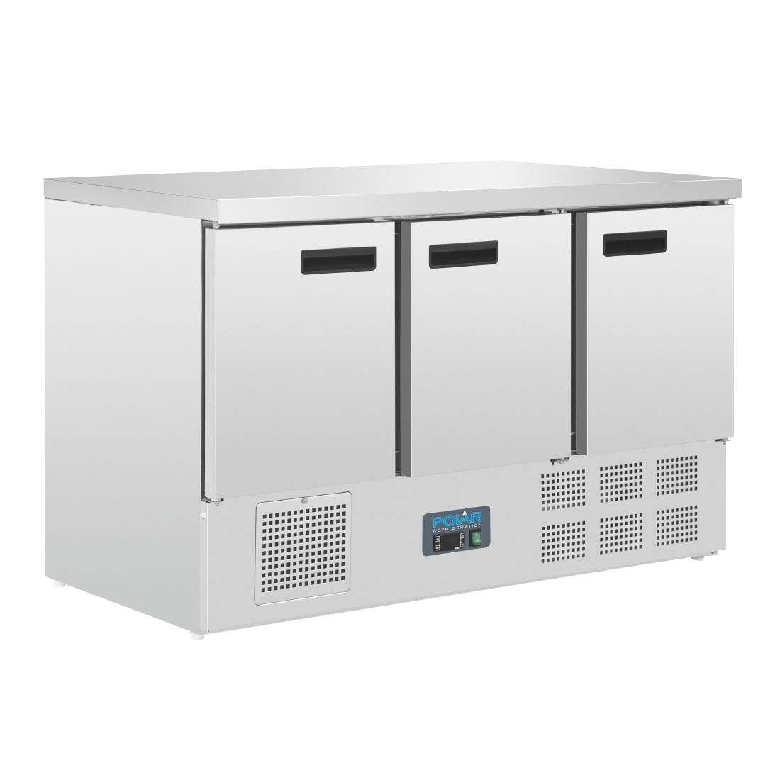 Polar G622-A Double Door Kitchen Counter Fridge - 368L / 110Kg / W1370-D700-H880 mm