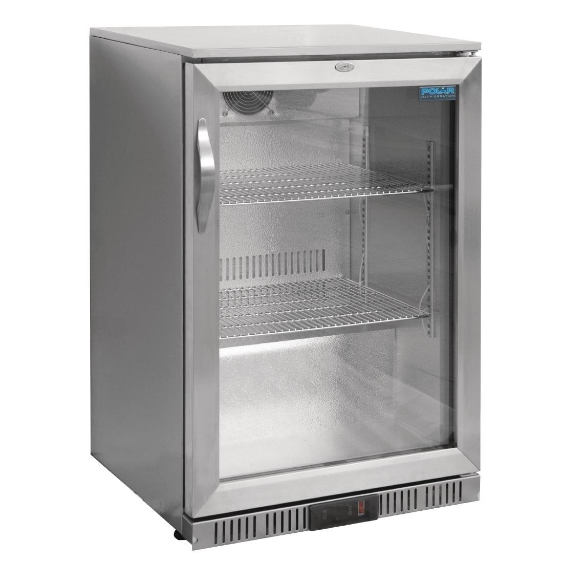 Polar GL007-A Single Door Bar Display Cooler Stainless Steel Single Hinged Door 138L