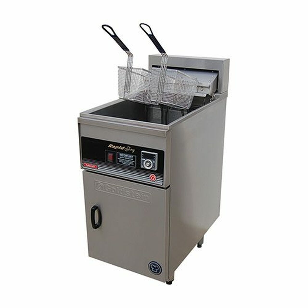 Goldstein FRE18/1DL Electric Single Pan Fryer 2 baskets per pan -  415V / 3ph / 32L / 21kW / 65Kg / W457-D800-H1120 mm