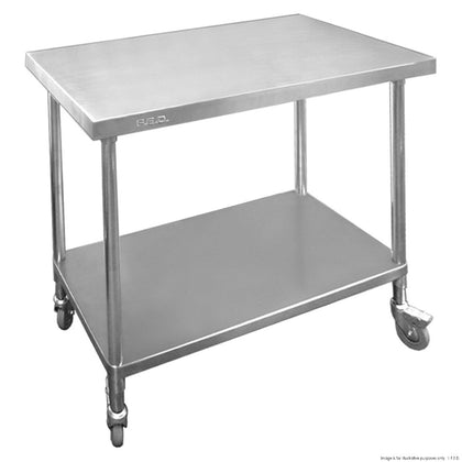 FED WBM7-1800 Premium Stainless Steel Mobile Workbench With Castors 1800 x 700 x 900