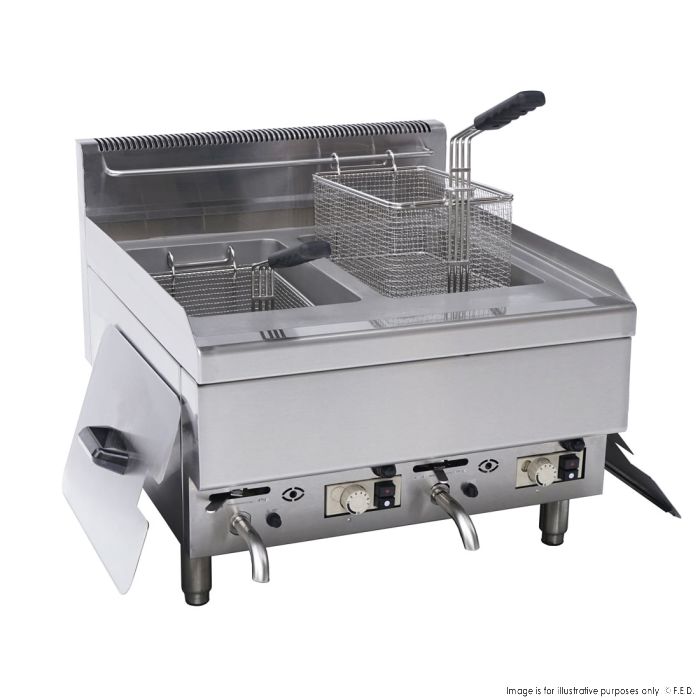 Gasmax JUS-TRC-2 Countertop 2x10L Natural Gas Fryer