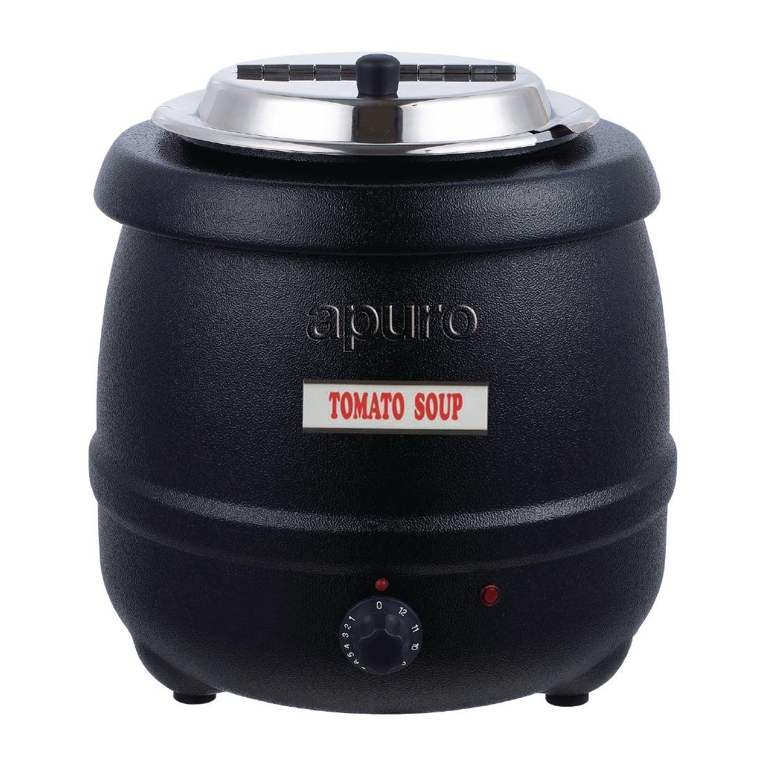 Apuro L715-A Black Soup Kettle - Catering Sale