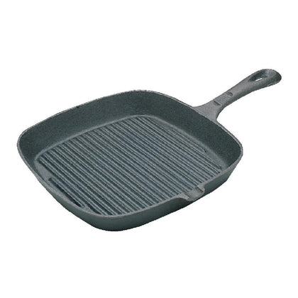 Vogue M653 Square Cast Iron Ribbed Skillet Pan - Catering Sale