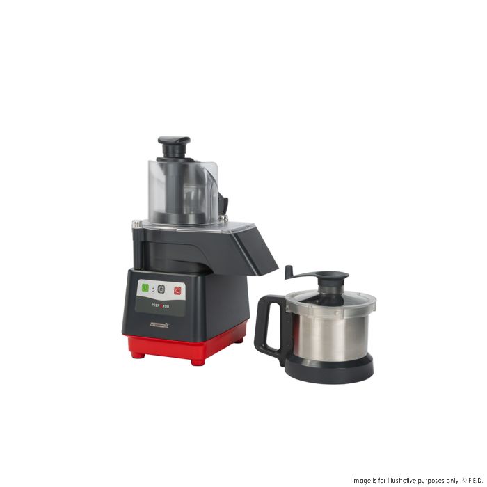 DITO SAMA P4U-PS201S PREP4YOU Combination Cutter/Slicer 1 Speed 2.6L Stainless Steel Bowl