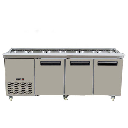 Thermaster PG210FA-B Bench Station Three Door 6× 1/1 GN Pans 2140mmW