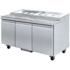 Thermaster PWB200 Three door DELUXE Pizza Prep Bench 10 × 1/3 GN pan 2000mmW