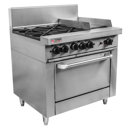 Trueheat RCR9-4-3G 4 Burner and 300mm Grill with Range Oven
