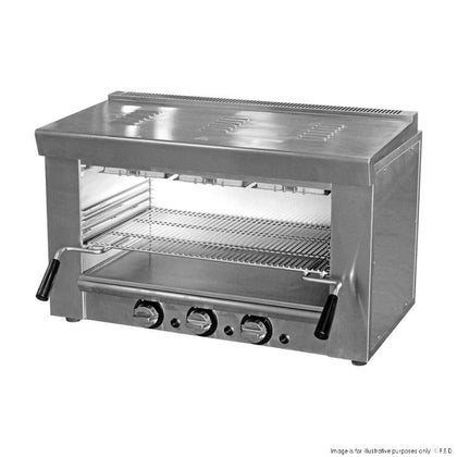 FED REB-02E_NGGAS SALAMANDER & CHARGRILL - Removable Chrome Plated Shelf - 65kg / W914 - D522 - H580 mm