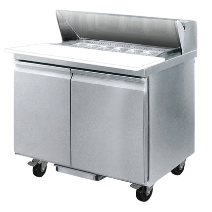 Thermaster SLB120 two door Sandwich Bar Salad Fridge 6 × 1/3 pans, 1200mmW