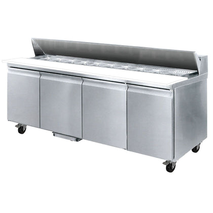 Thermaster SLB240 four door Sandwich Bar Salad Fridge 12 ×1/3 2400mmW