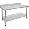 FED 0600-6-WBB Economic 304 Grade Stainless Steel Table with splashback 600x600x900