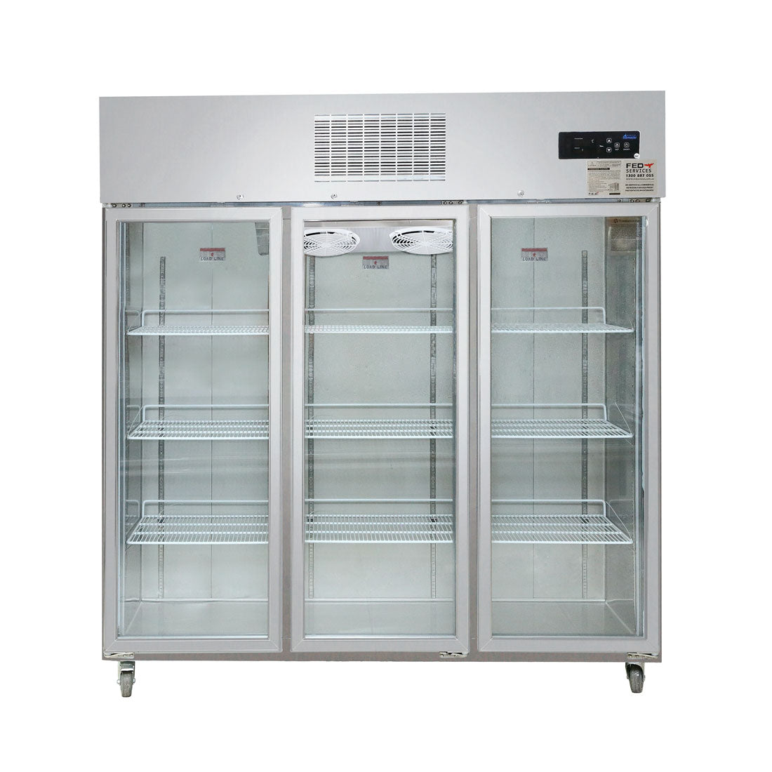 Thermaster SUFG1500 Three Door Upright Display Freezer 1500L 1835mm Wide