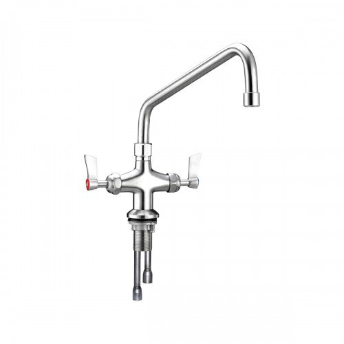 3monkeez T-3MDH08 Stainless Steel Dual Bench Mount Tap Body with 8"Spout