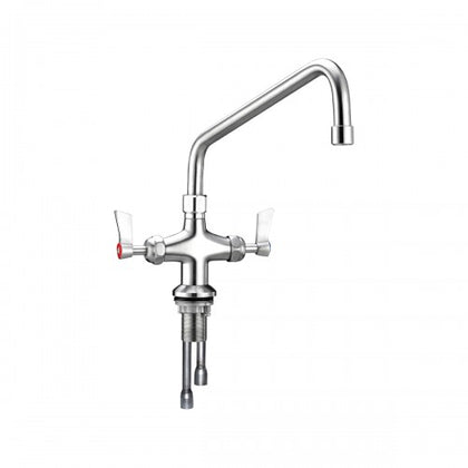 3monkeez T-3MDH08 Stainless Steel Dual Bench Mount Tap Body with 8