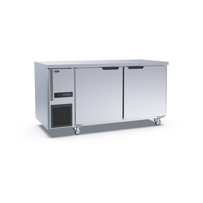 Thermaster TL1500BT Stainless Steel Double Door Workbench Freezer 345L 1500mmW