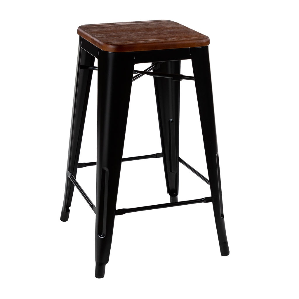 Replica RMC011C-WA Replica Tolix Kitchen Counter Stool With Timber Seat