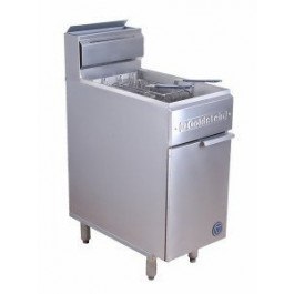 Goldstein VFG1L_NG Single V Pan Gas Fryer 2 Baskets NG / 20L / Mj: 97 / 70Kg / W395-D800-H1120 mm