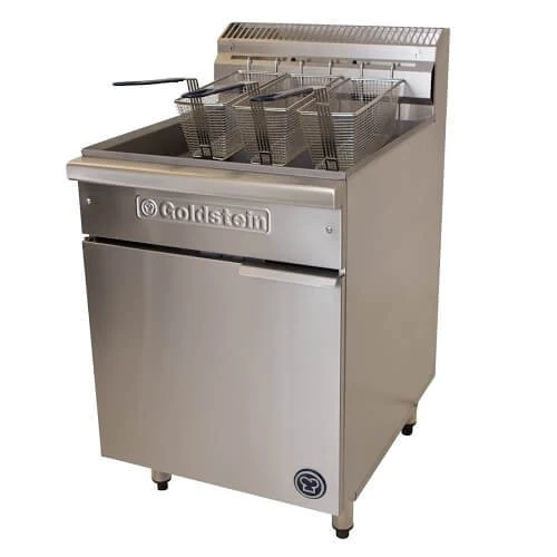 Goldstein VFG24L_NG Single V Pan Gas Fryer 3 Baskets NG / 36L / Mj: 127 / 90Kg / W600-D800-H1120 mm
