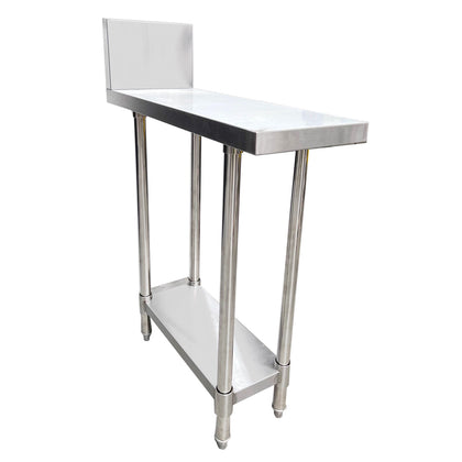 FED WBB-0450R Stainless Steel Kitchen Infill Bench with Splashback