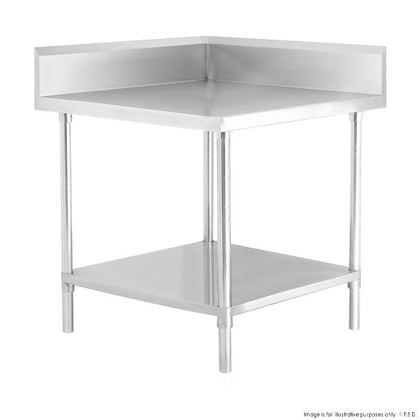 Modular systems WBCB6-0600/A - Corner Workbench with 150mm Splashback & Undershelf
