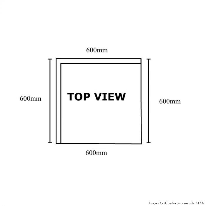 Modular systems WBCB6-0600/A - Corner Workbench with 150mm Splashback & Undershelf