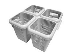 Hobart / 01-246175-1 / Plastic cutlery box 230 x 230 mm 4 compartments, for appr. 80 pieces (4 x 20) / 1Y Warranty