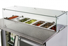 Atosa ESL3864 3 Door Pizza Prep Fridge with Mable Top and Glass 380L