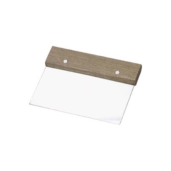 Chef Inox 03026 DOUGH SCRAPER-S/S 150x75mm WOOD HDL