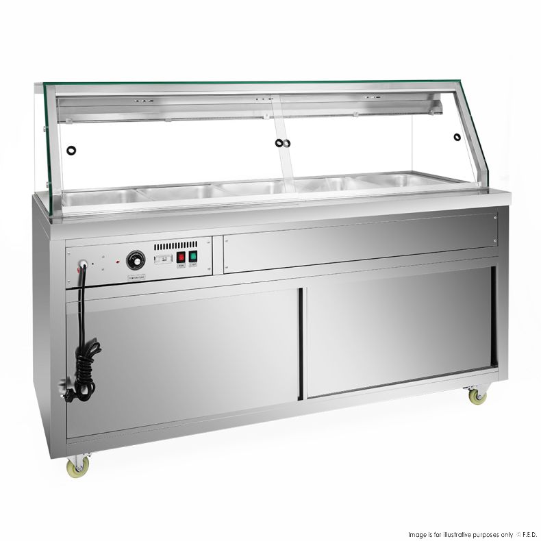 Thermaster Wet and Dry Bain Marie Display 5x1/1 GN Pans - PG180FE-XG - Catering Sale