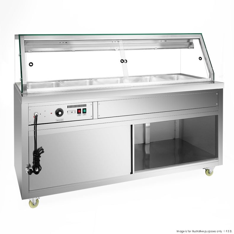 Thermaster Wet and Dry Bain Marie Display 5x1/1 GN Pans - PG180FE-XG - Catering Sale
