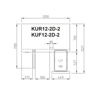 Turbo Air KUF12-2D-2-N(HC) 1200mm Under Bench Two Drawer Freezer 311L