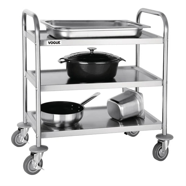 Vogue F993 3 Tier Clearing Trolley Side View