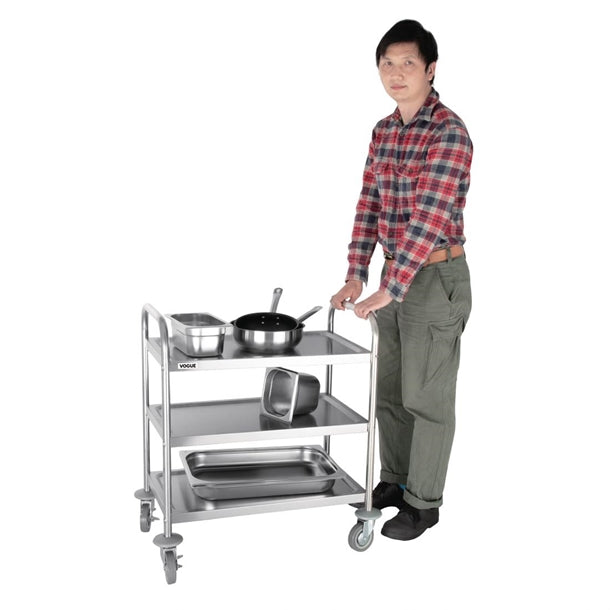 Vogue F993 3 Tier Clearing Trolley In Use